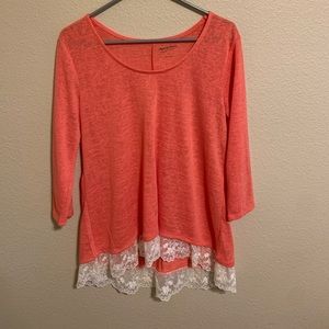 Pinkish red blouse